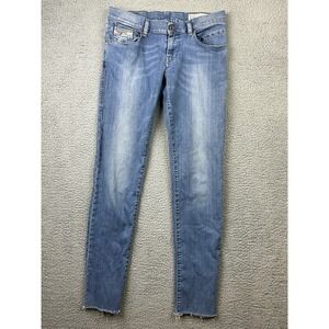 DIESEL Jeans Womens 30x34 (32) Getlegg Slim-Skinny 0884X Stretch Jeans Raw Hem‎